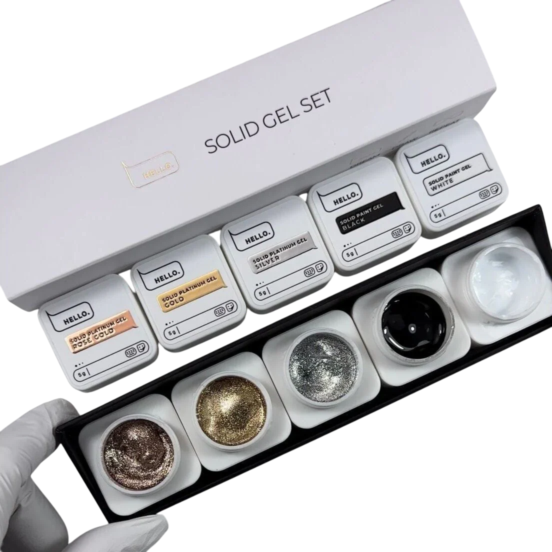 HEYLOVE - Solid Gel Set White, 5 × 5 g - Image 2