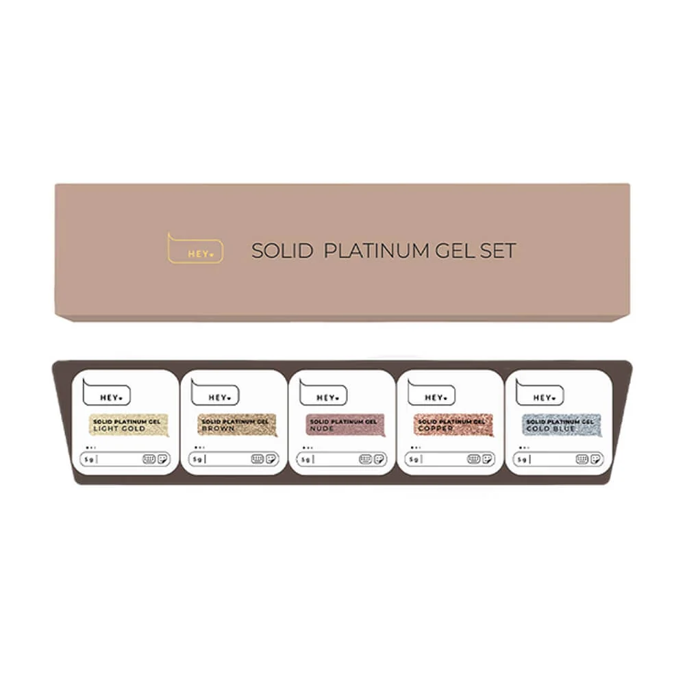 HEYLOVE – Solid Platinum Set Brown, 5 x 5g