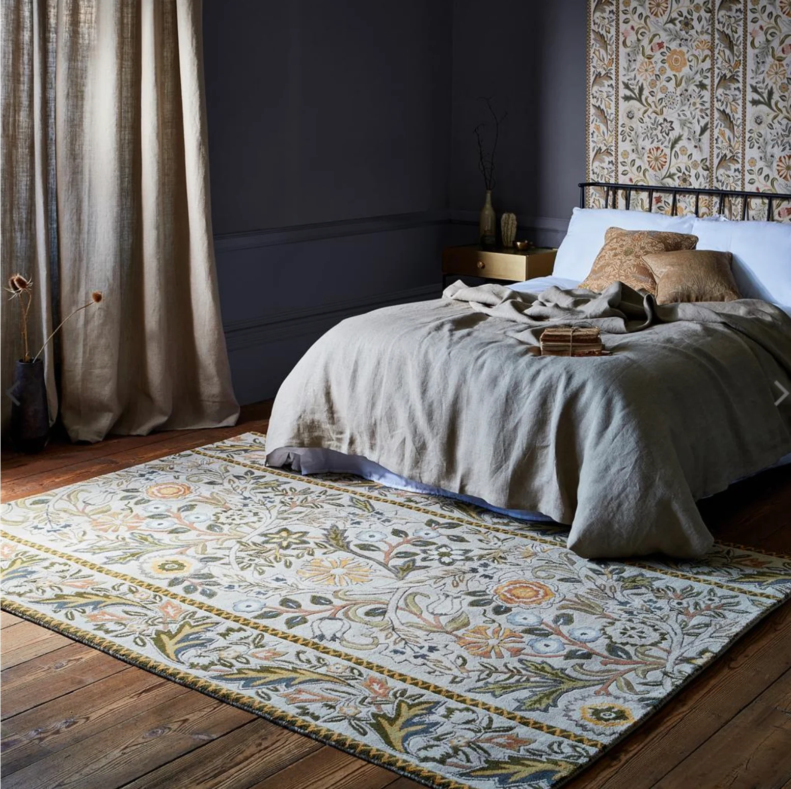 Wilhelmina Linen/Mustard Area Rug - Image 2