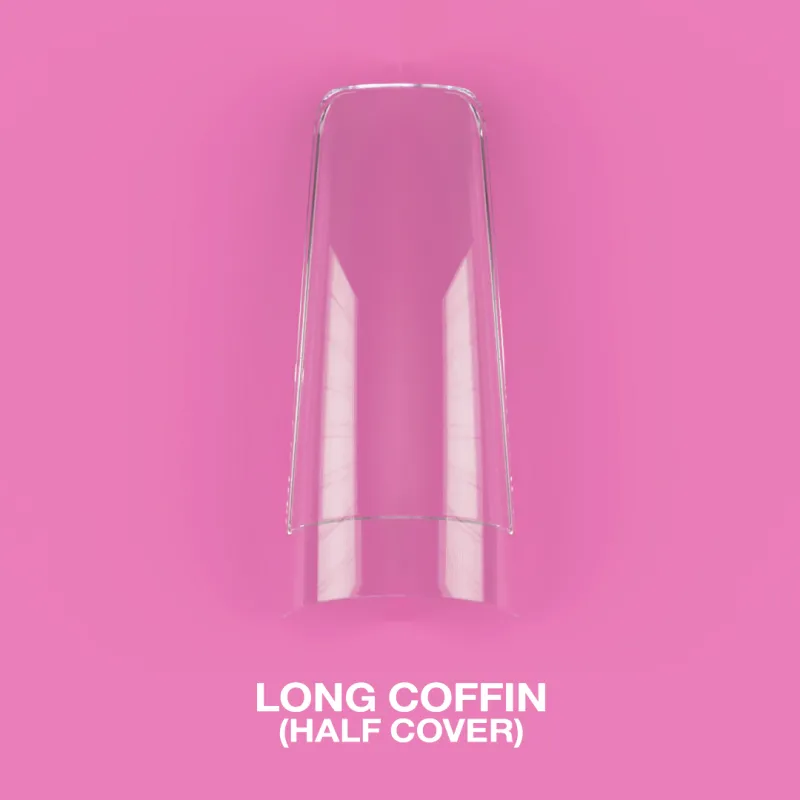 LUNA – Gel Tips Coffin Long (Half cover), 500pcs