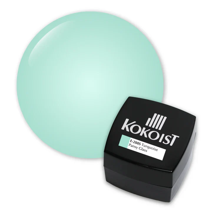 Kokoist - E-288S Turquoise Pansy Glass - Image 1