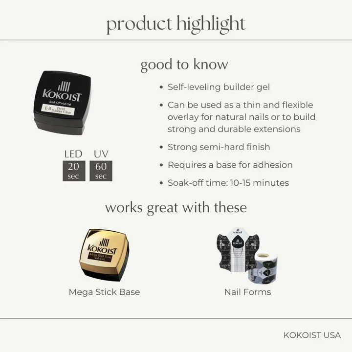 Kokoist - E-B Excel Builder Clear, 4g and 20g - Image 3