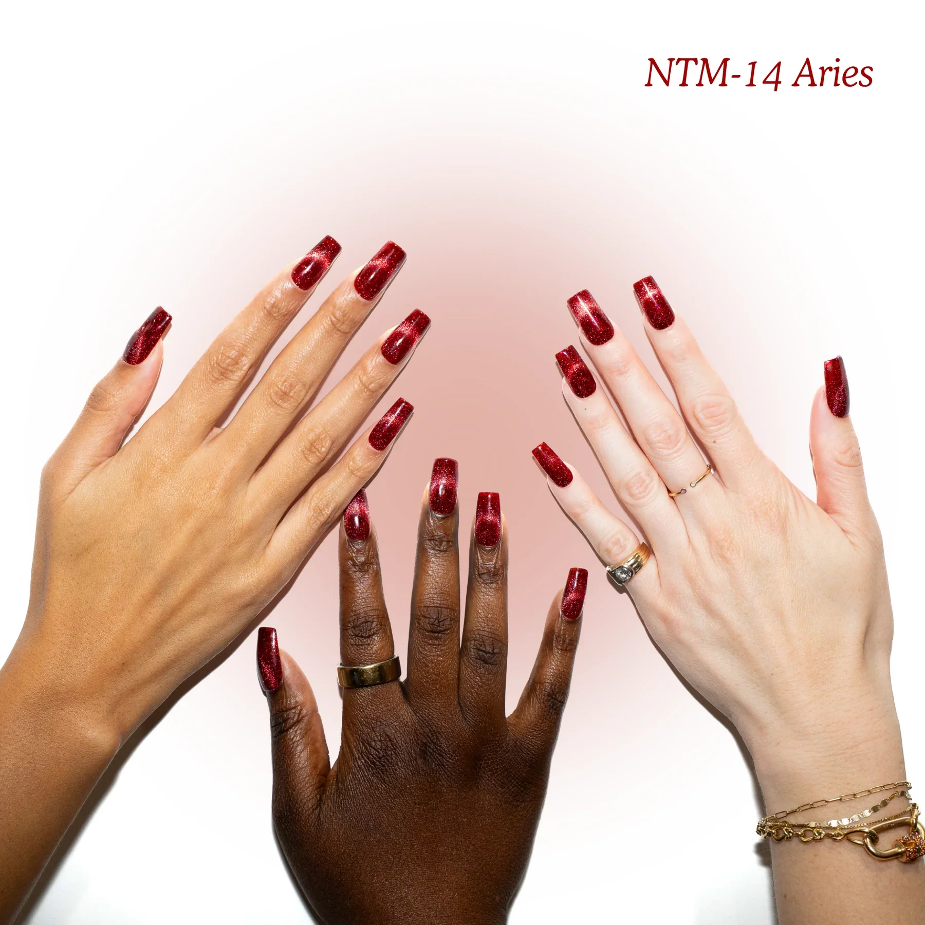 Nail Thoughts - NTM-14 Aries Magnetic Gel (Red), 13ml - Image 2