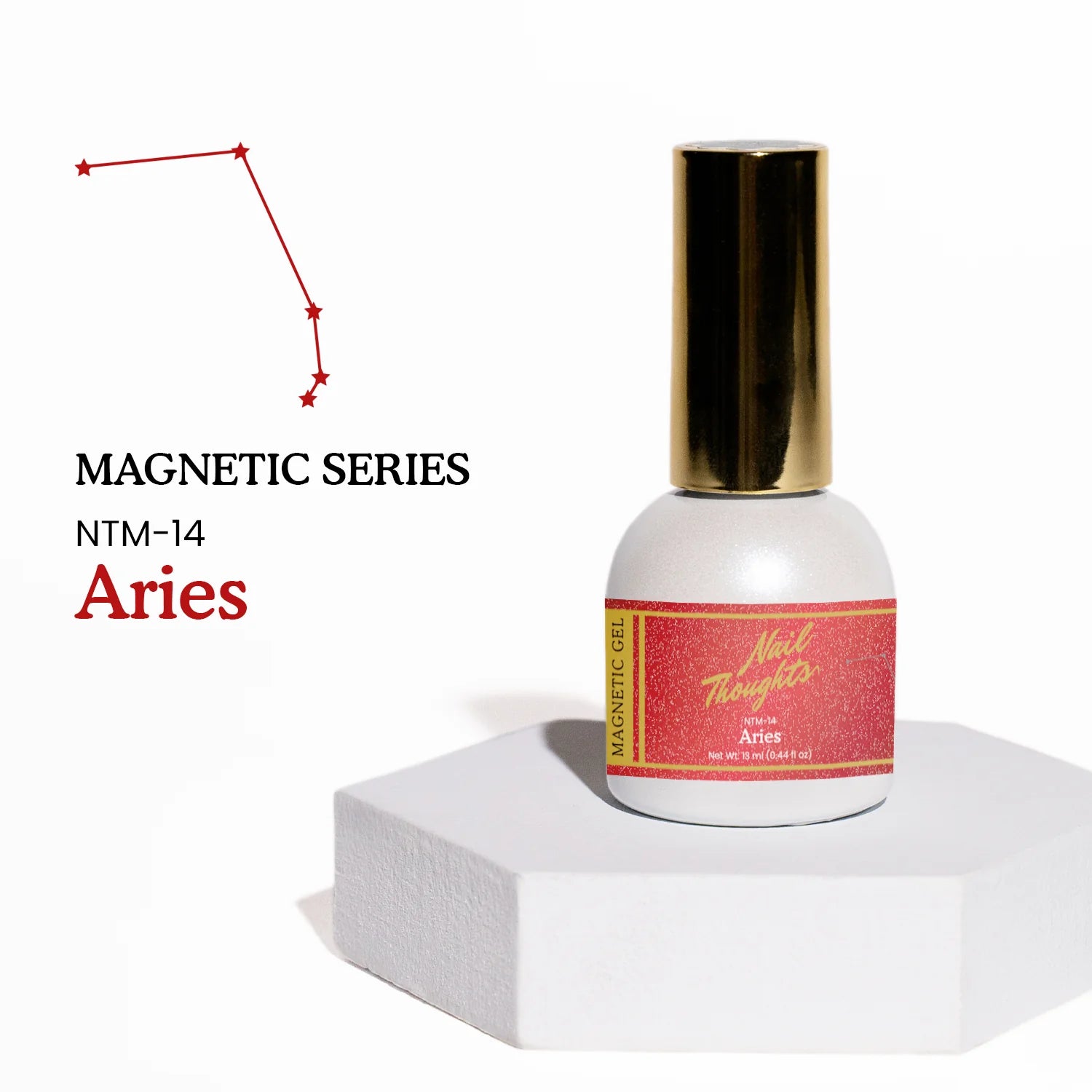 Nail Thoughts - NTM-14 Aries Magnetic Gel (Red), 13ml - Image 1
