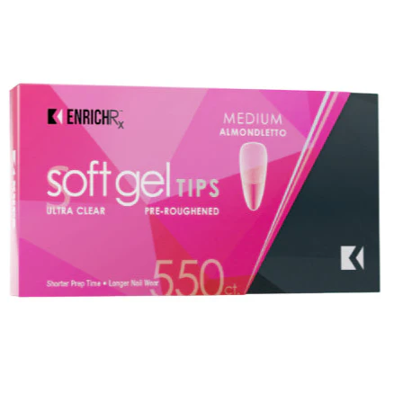 Kupa - Gelfinity EnrichRx Soft Gel Tips Almondletto Medium, 550pc - Image 3