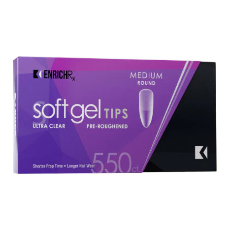 Kupa - Gelfinity EnrichRx Soft Gel Tips Round Medium, 550pc - Image 3