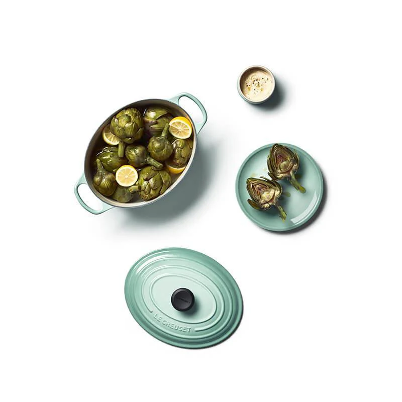 Oval Dutch Ovens, Sage Enameled Cast Iron - Image 2