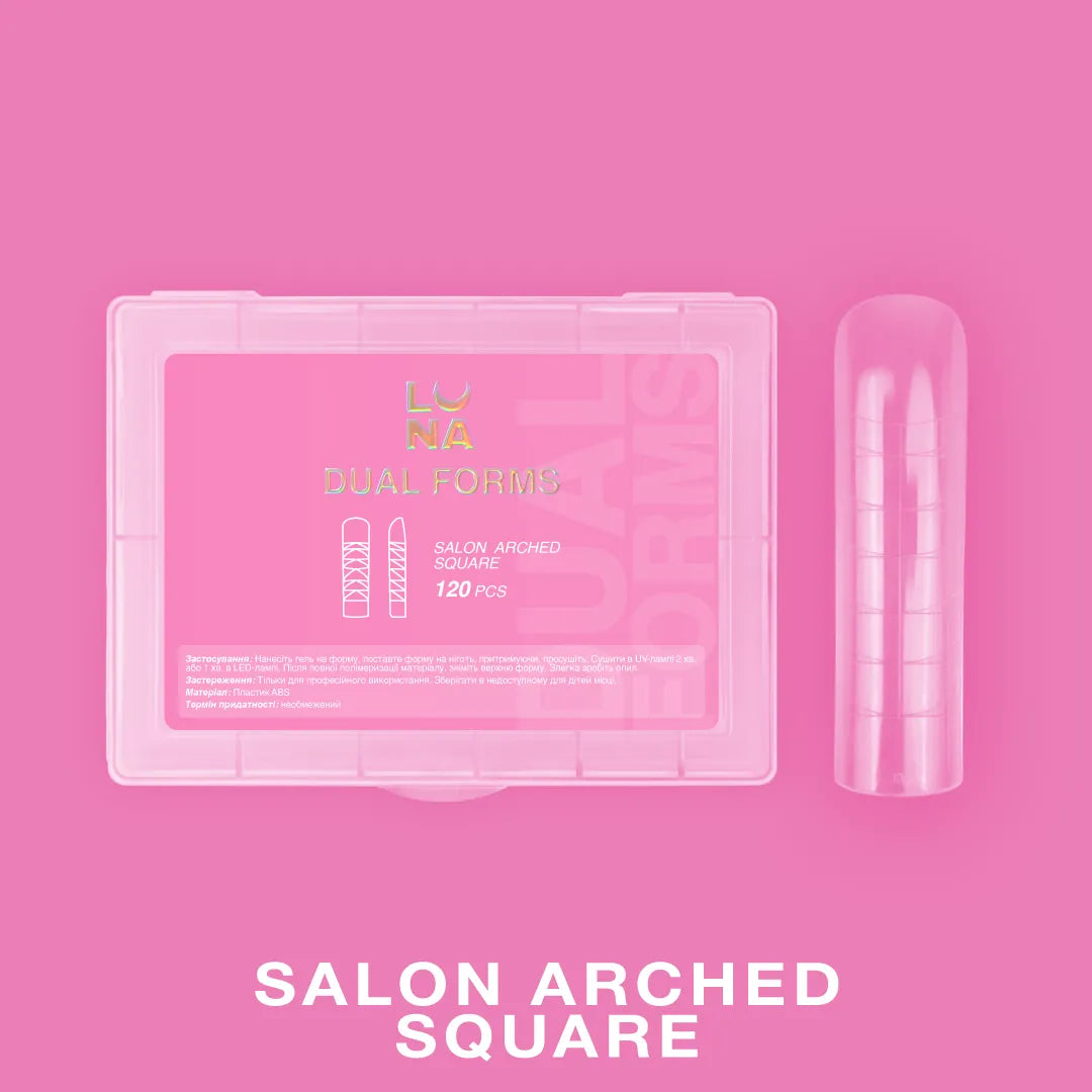 Luna – Dual Nail Forms Salon Arched Square, 120pcs
