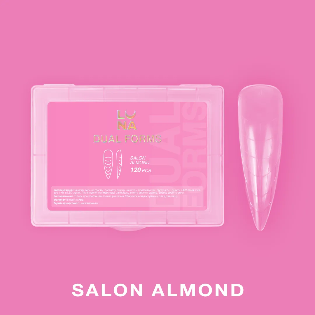 Luna - Dual Nail Forms Salon Almond, 120pcs - Image 1