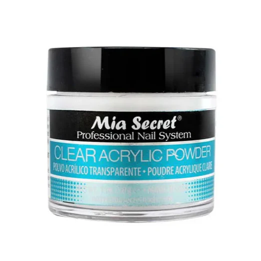 Mia Secret – Clear Acrylic Powder, 1oz, 2oz, 4oz and 8oz