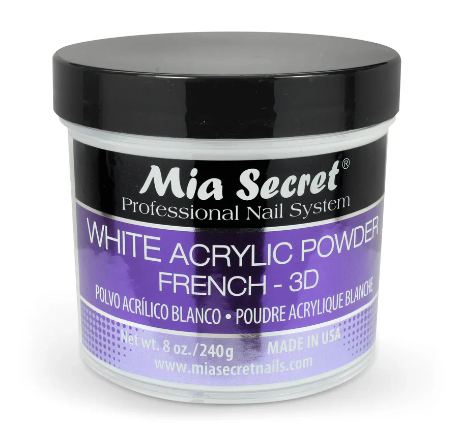 Mia Secret - White Acrylic Powder, 2oz, 4oz and 8oz - Image 3