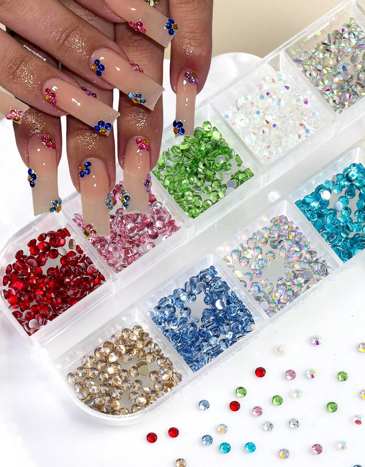 Mixed Rhinestone Nail Decorations - Image 2
