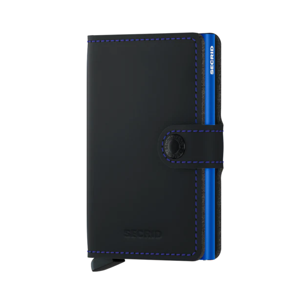 Miniwallet, Matte Black & Blue