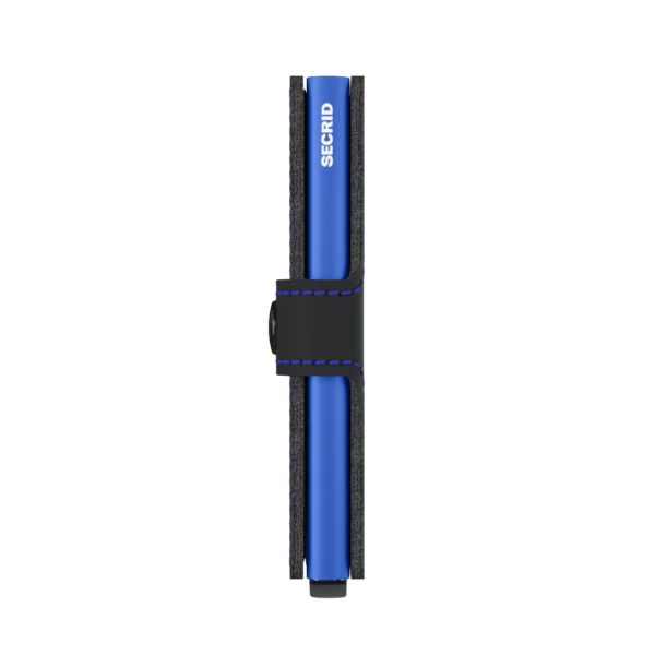 Miniwallet, Matte Black & Blue - Image 2