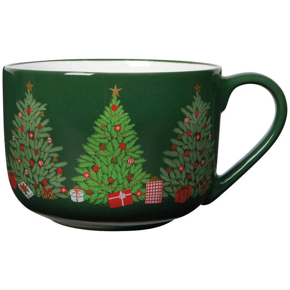 Mug, Latte, Festive Fir - Image 1