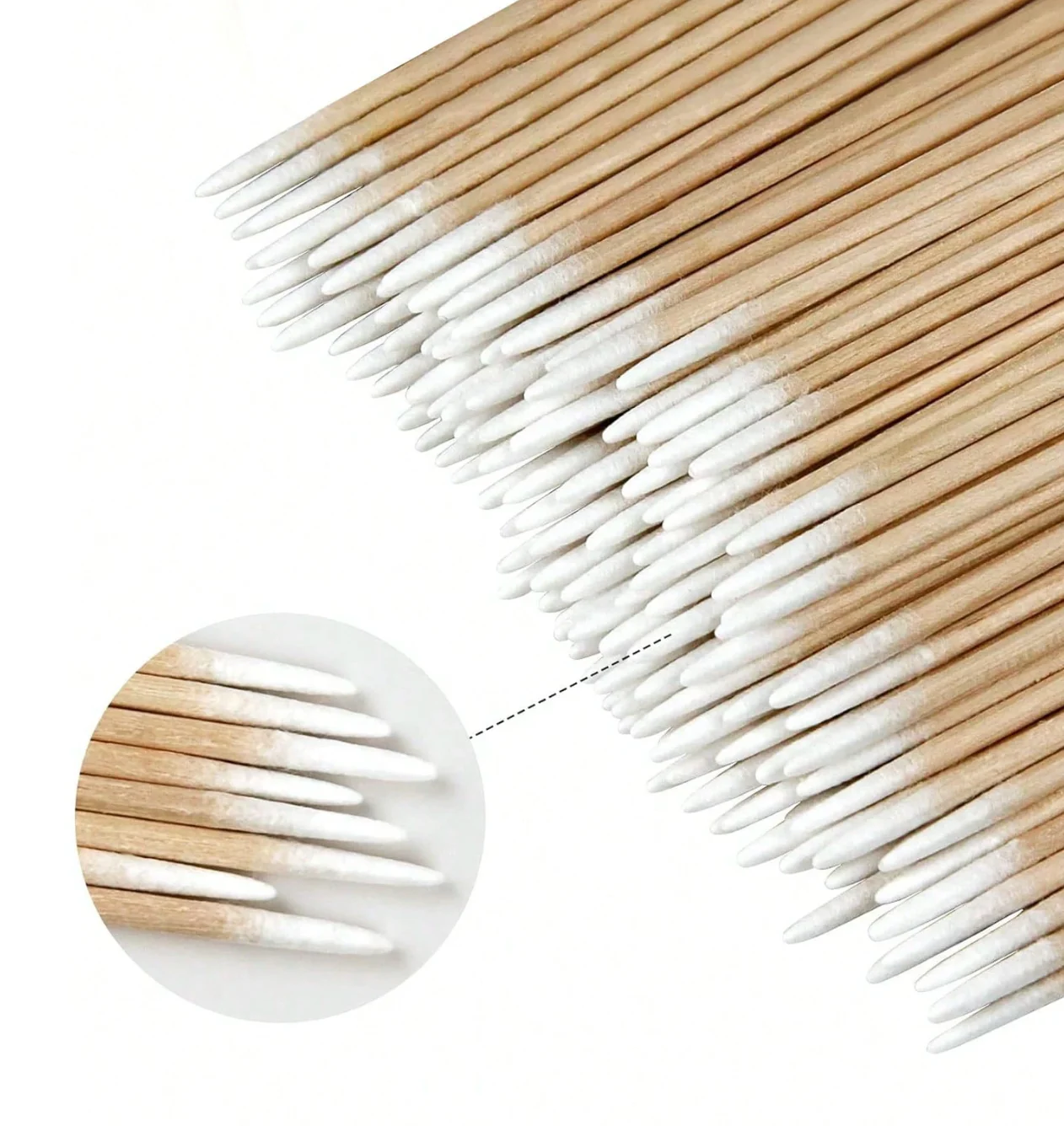 Nail Cleaning Wood Swabs (100 pcs) - Image 2