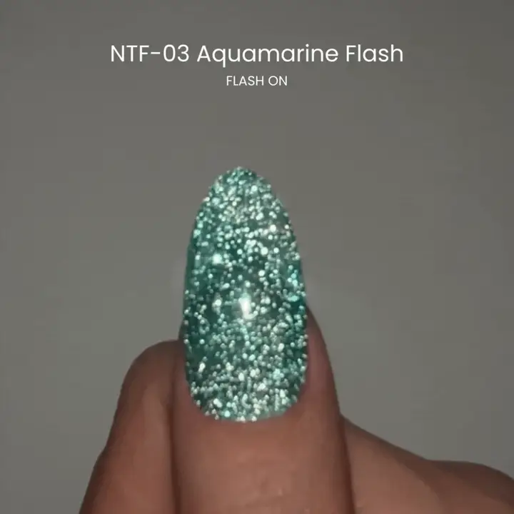 Nail Thoughts - NTF-03 Aquamarine Flash - Image 3