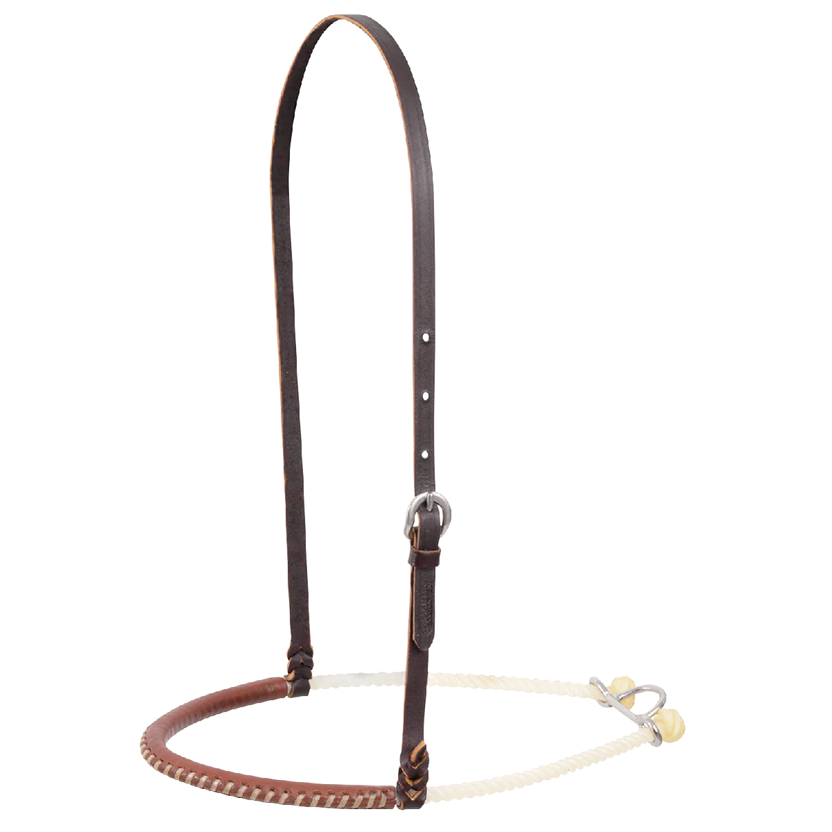 Martin Saddlery Single Rope Noseband, Rawhide Lace- Natural - Image 1