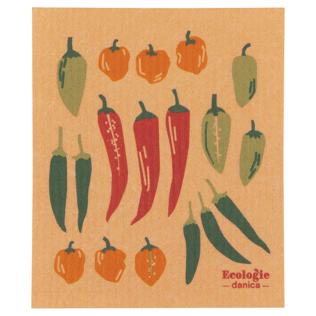 Swedish Dish Cloth - Chili Pepper - Image 1