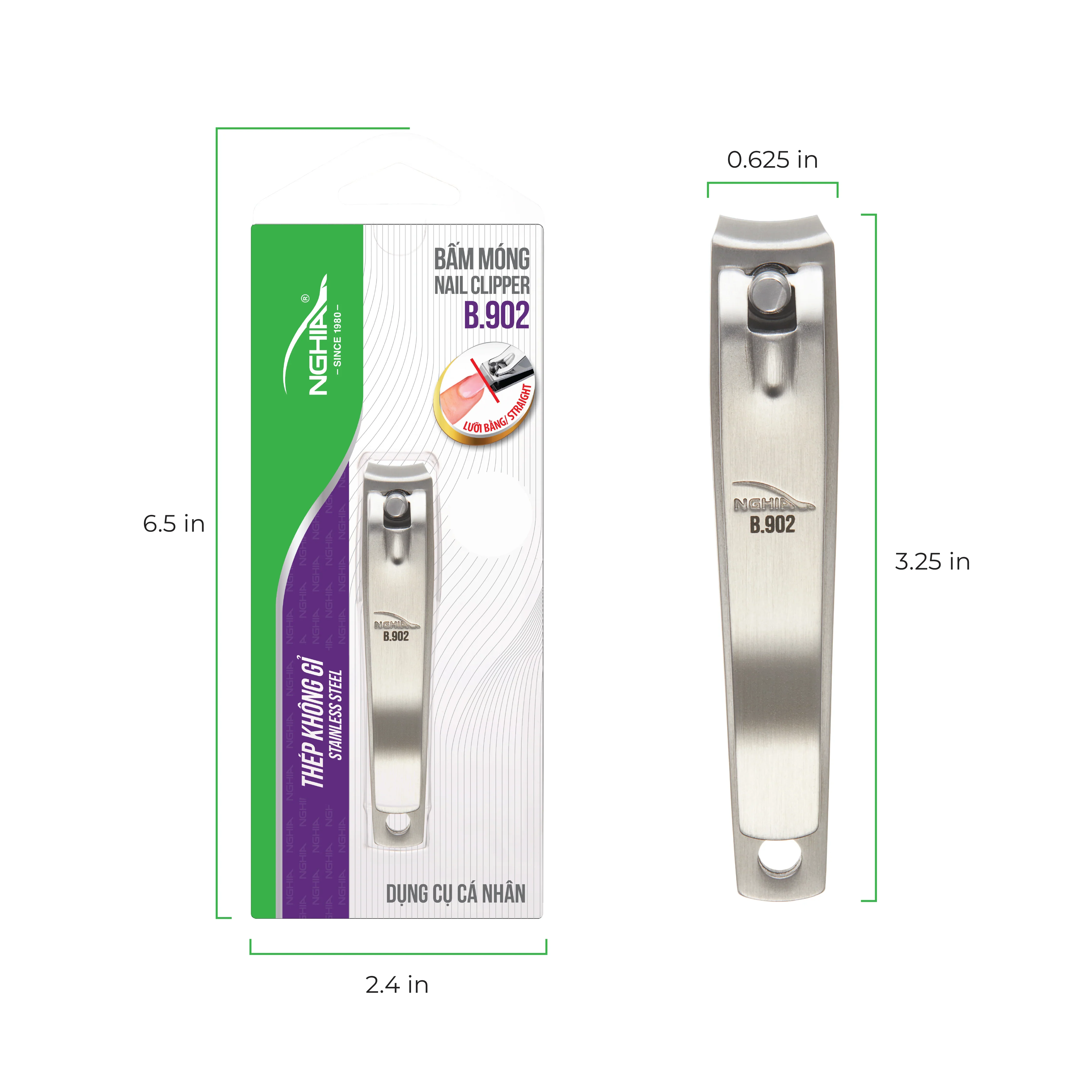 Nghia - B-902 Straight Blade Large Nail Clipper - Image 2