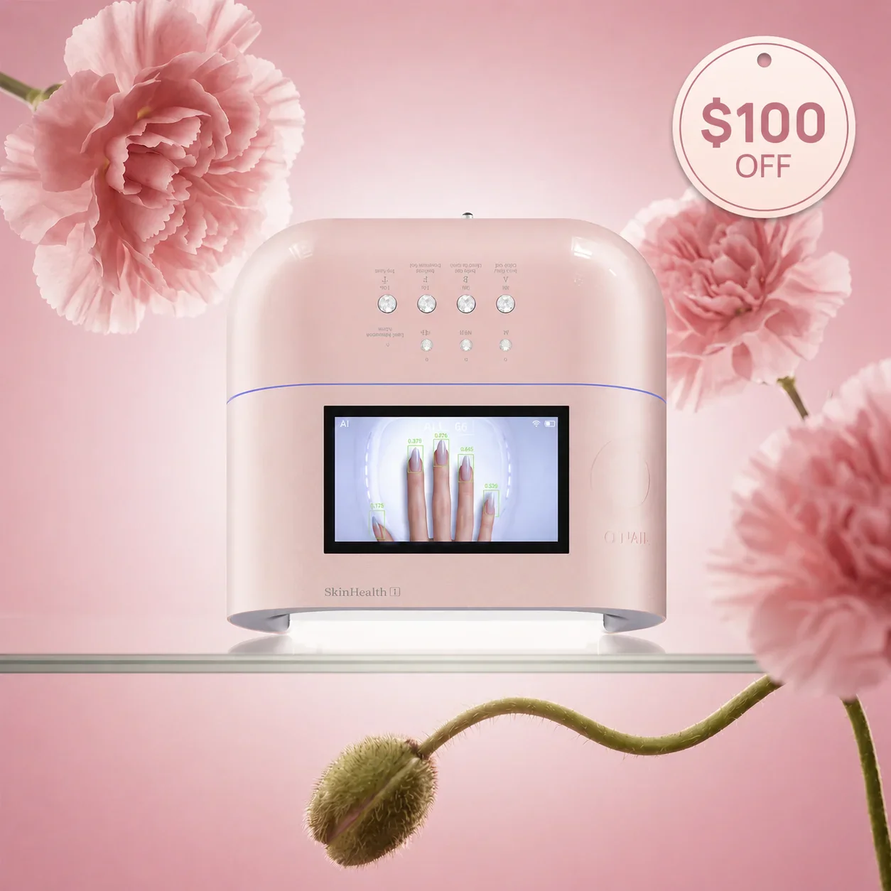 O NAIL - AI Nail Lamp (SUNX PRO), Pink - Image 1