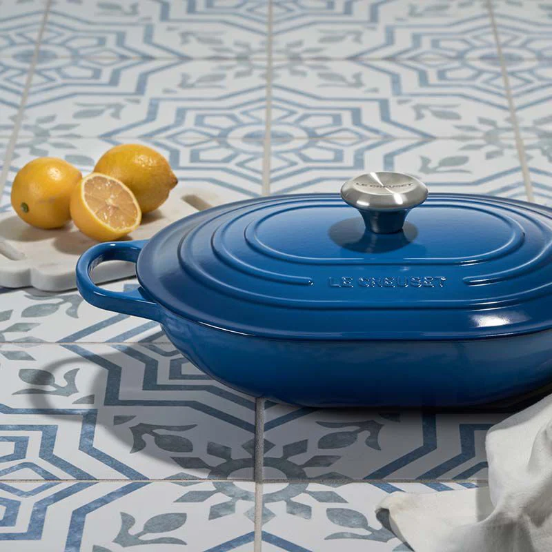 Oblong Casserole, Blueberry Enameled Cast Iron - Image 2
