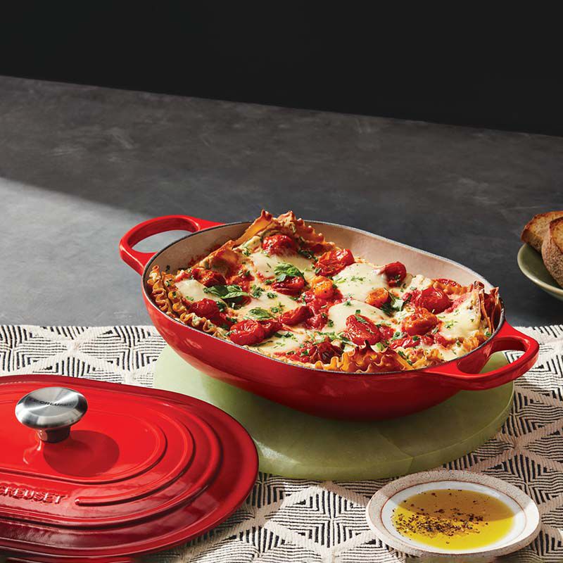 Oblong Casserole, Cerise Enameled Cast Iron - Image 2