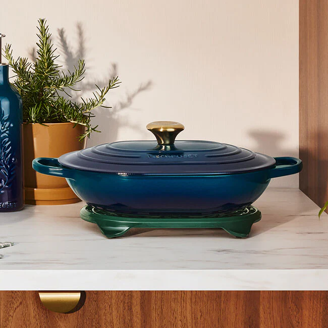 Oblong Casserole, Agave Enameled Cast Iron - Image 2