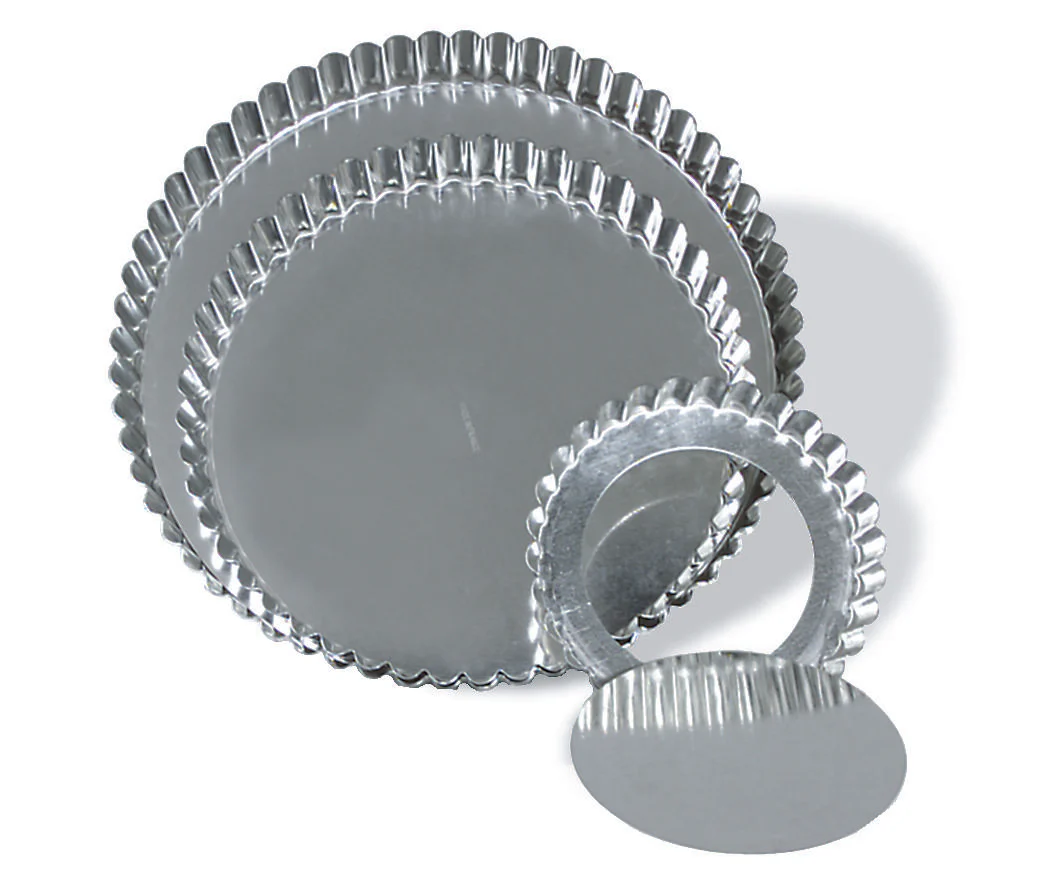 Tinplate Quiche Pan Round with Removable Bottoms