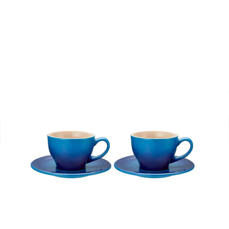 Cappuccino Cup & Saucer Set, Blueberry - Image 1
