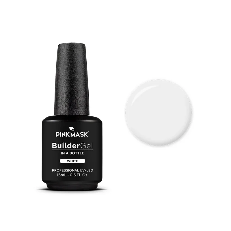 Pink Mask - Builder Gel White, 15ml and 30g - Image 1