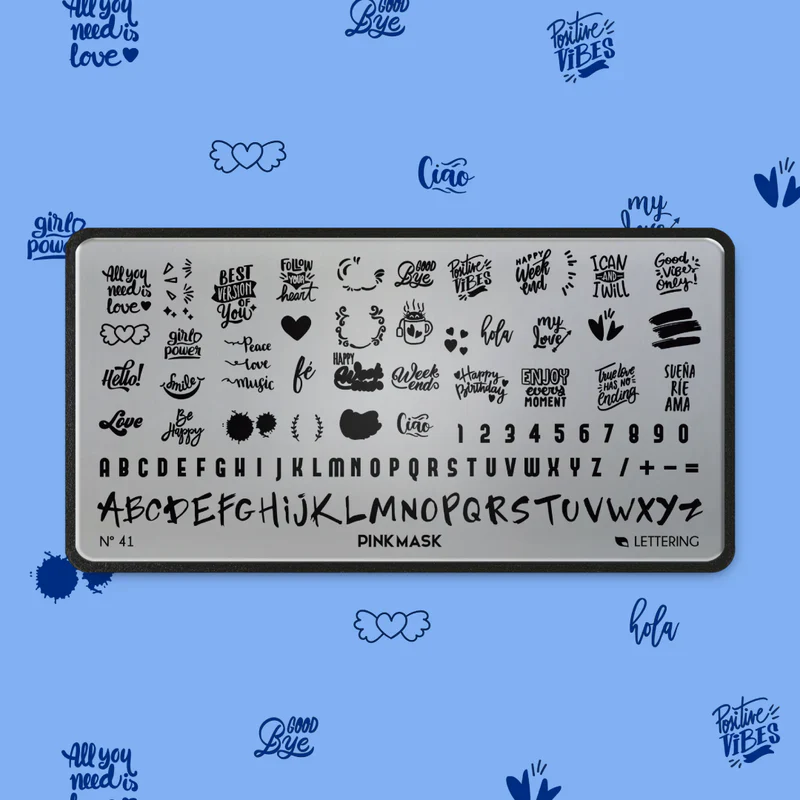 Pink Mask – Stamping Plate Letters #41