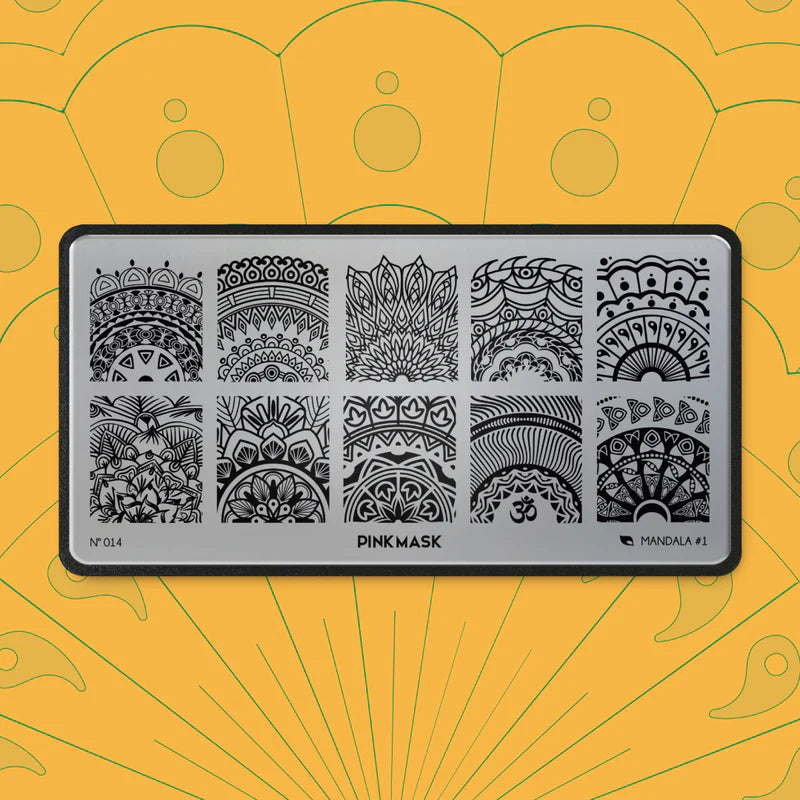 Pink Mask - Stamping Plate Mandala #14 - Image 1