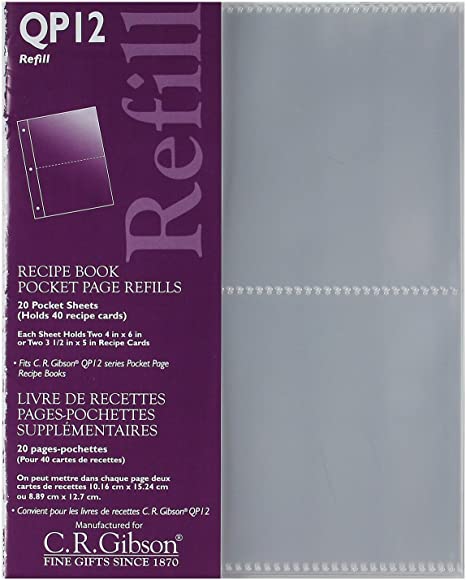 Recipe Book Pocket Page Refills - Image 1