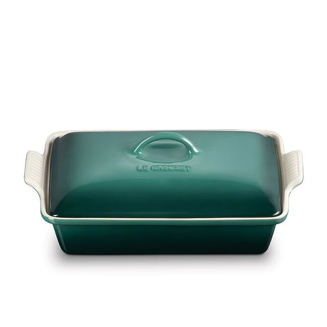Ceramic Rectangular Dish with Lid, Artichaut - Image 1