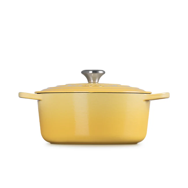 Round Dutch Ovens, Camomille Enameled Cast Iron - Image 2