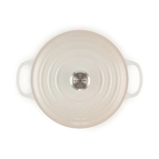 Round Dutch Ovens, Meringue Enameled Cast Iron - Image 3