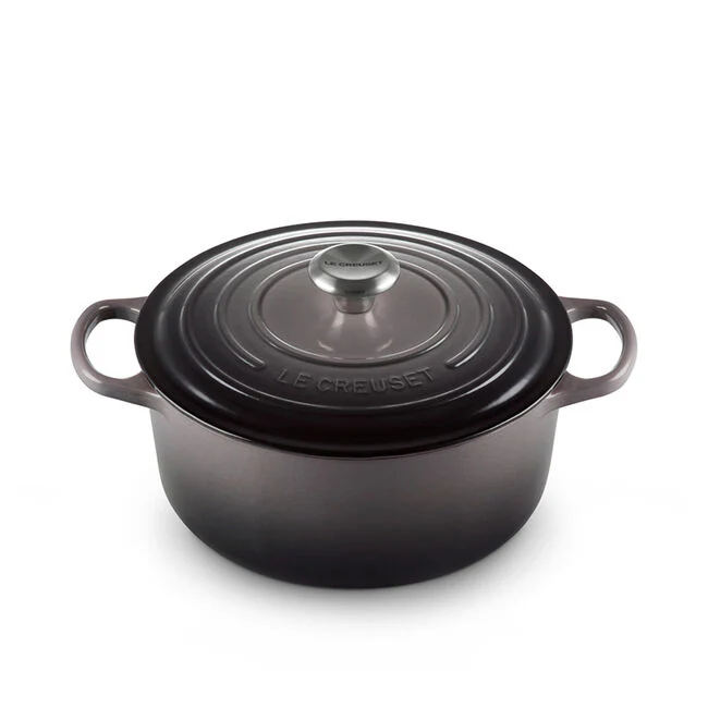 Round Dutch Ovens, Oyster Enameled Cast Iron