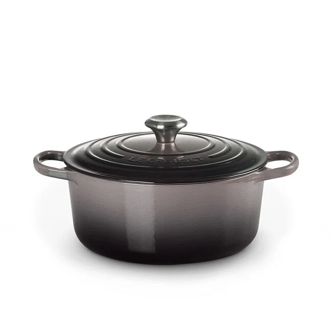 Round Dutch Ovens, Oyster Enameled Cast Iron - Image 2