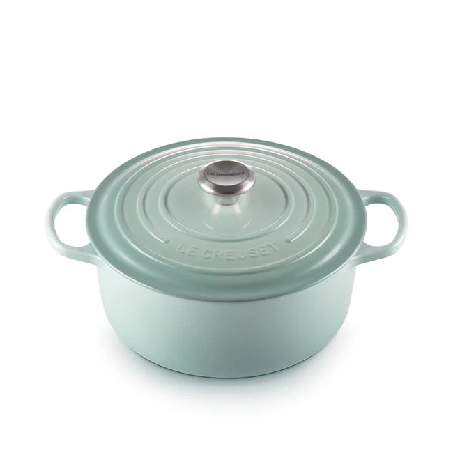 Round Dutch Ovens, Sage Enameled Cast Iron - Image 2