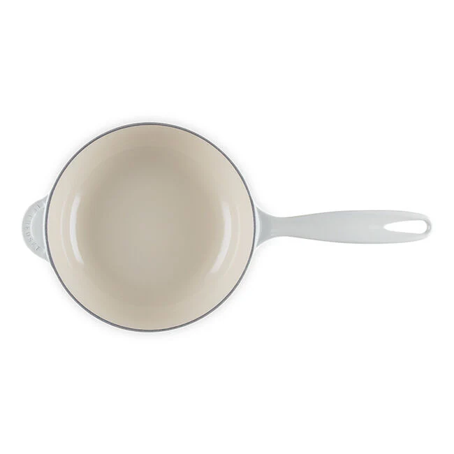 Saucier Pan, Meringue Enameled Cast Iron - Image 3
