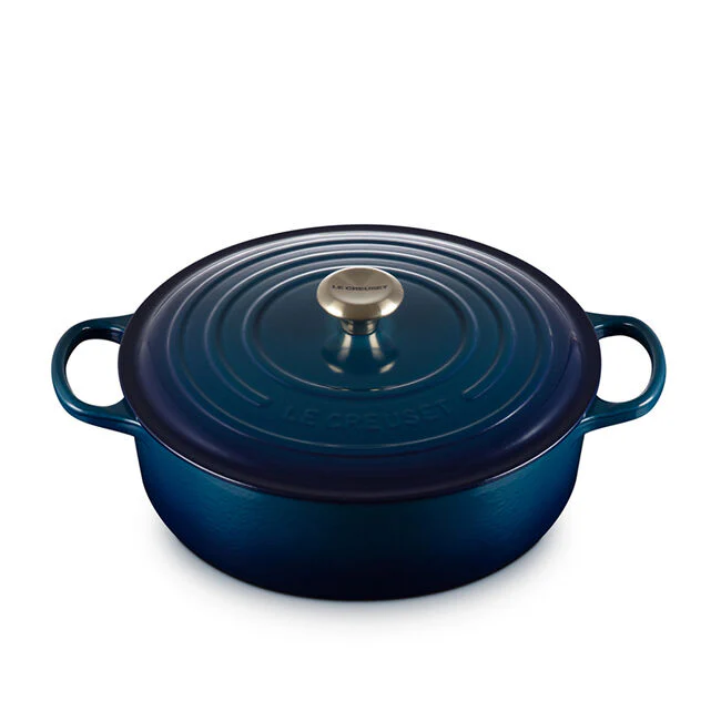 Shallow Round Oven, Agave Enameled Cast Iron - Image 1