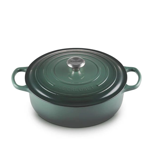 Shallow Round Oven, Artichaut Enameled Cast Iron - Image 1
