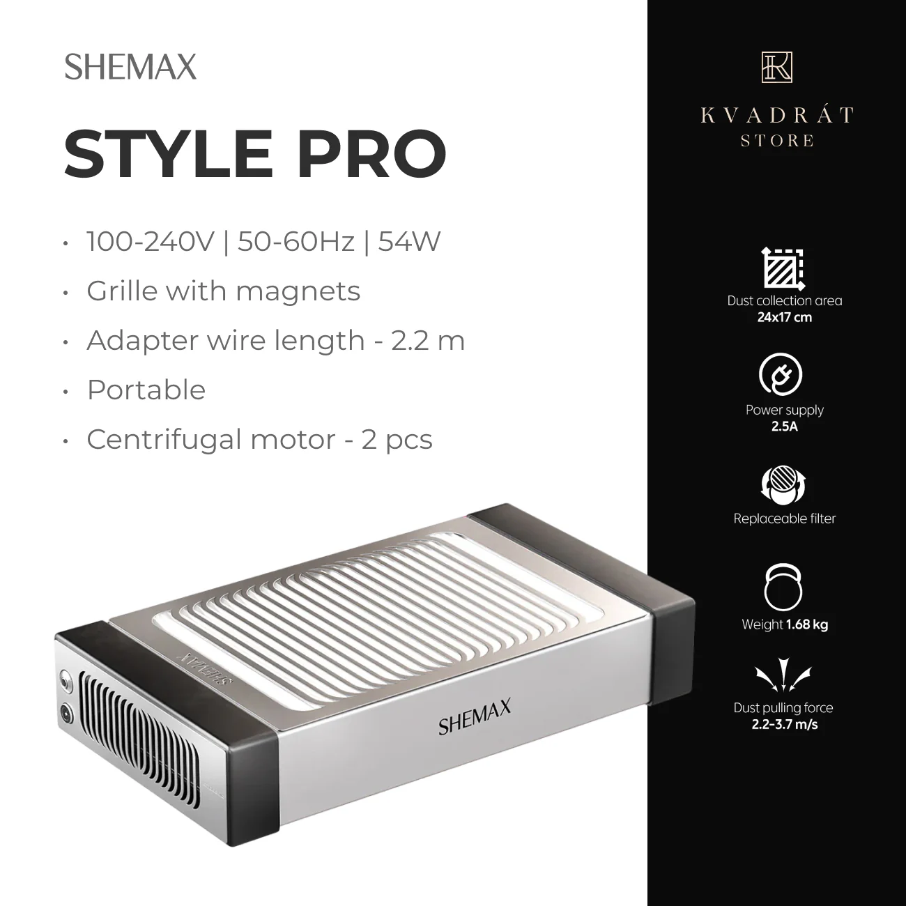 SHEMAX Style Pro Pink Nail Dust Collector - Image 3