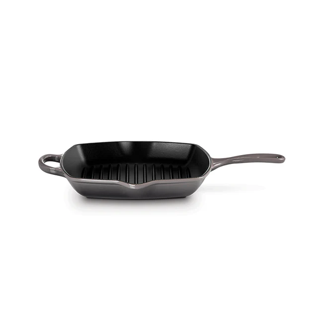 Square Skillet Grill, Oyster Enameled Cast Iron