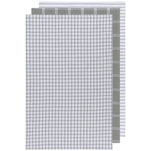 Dish Towel Set Tic-Tac-Toe London Grey - Image 1