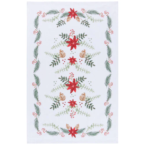 Teatowel, Poinsettia - Image 1