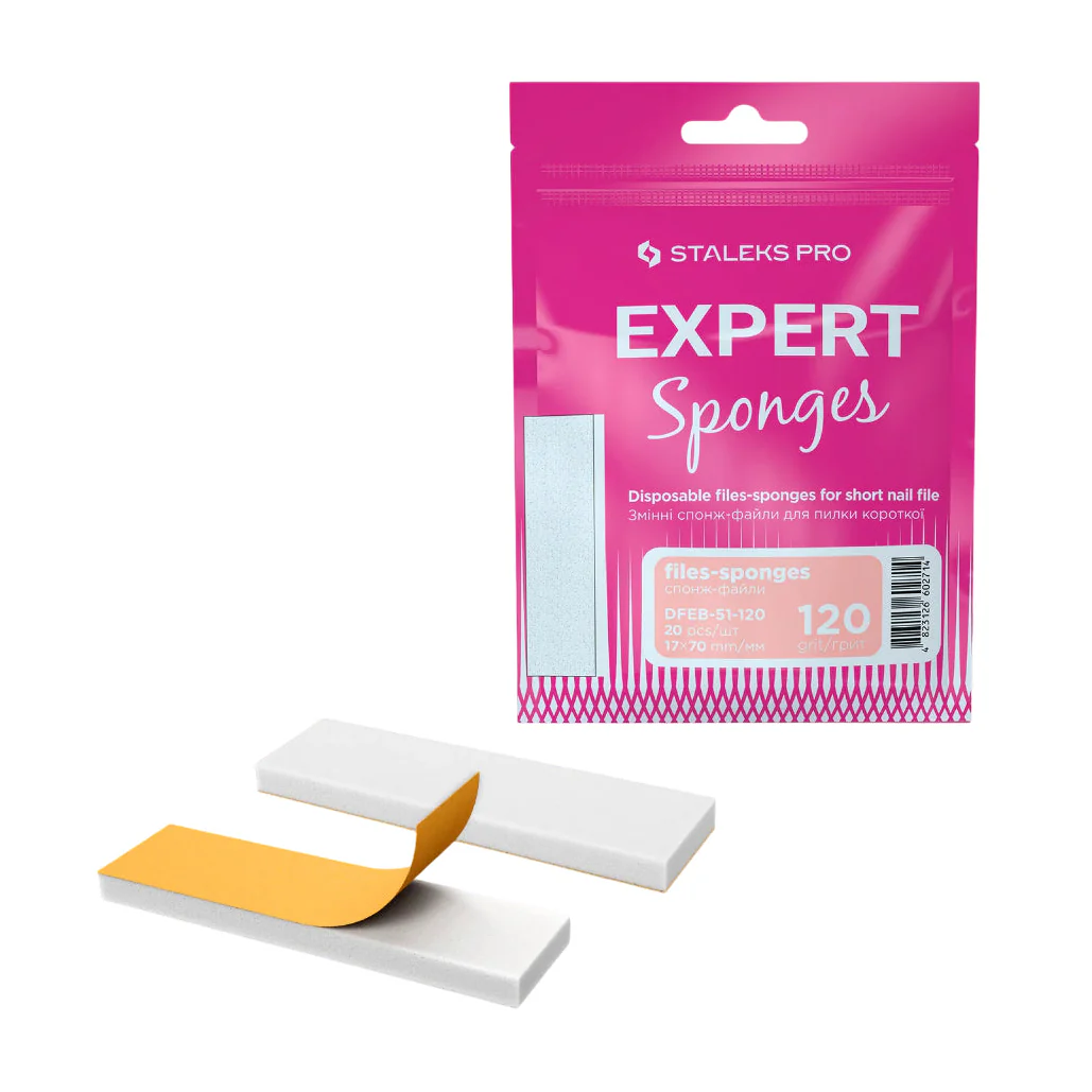STALEKS – Disposable Files-Sponges for Short Nail File Expert 51 120 Grit, 20pcs