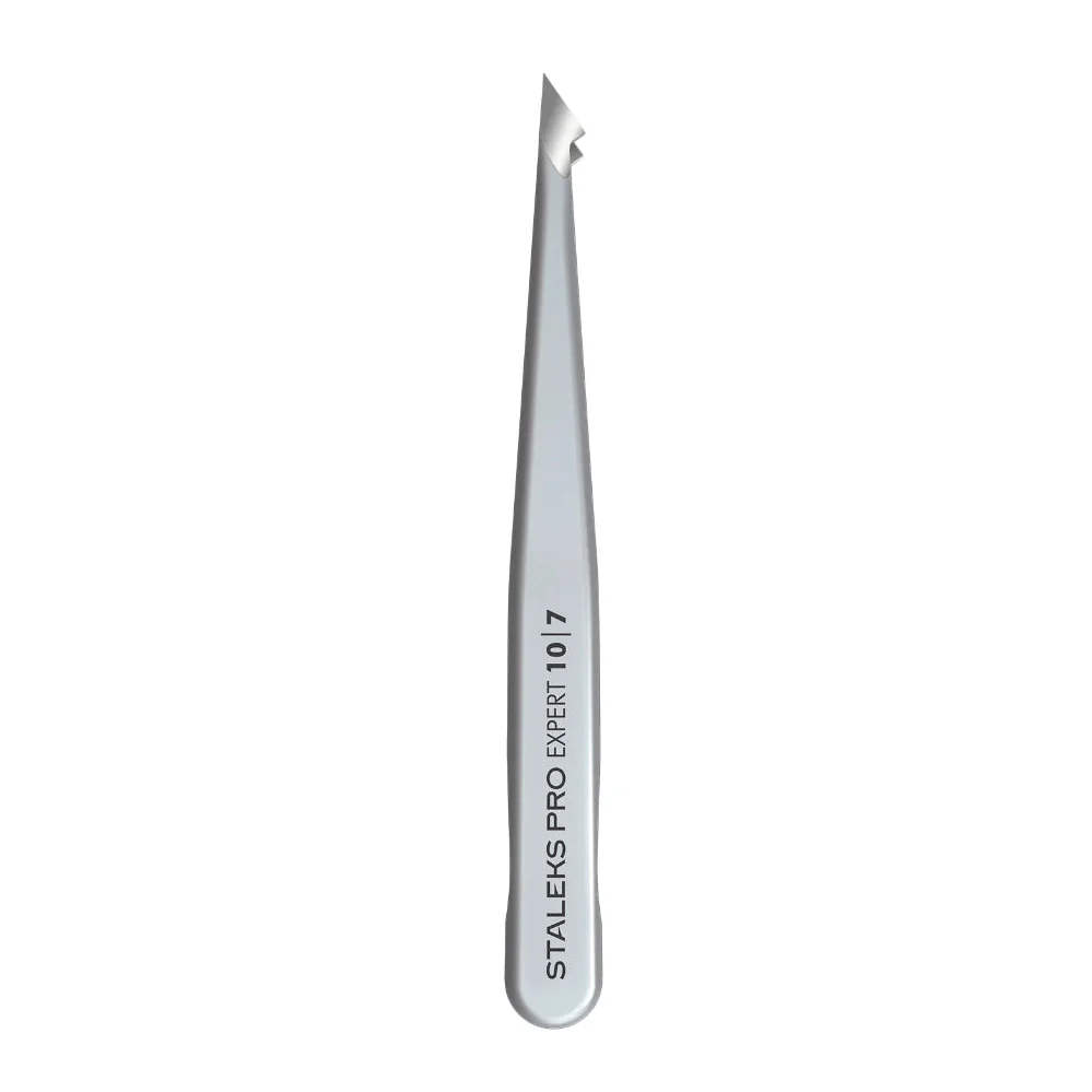 STALEKS Expert 10 Type 7 Eyebrow Tweezers TE-10/7, Pointed Slant - Image 1