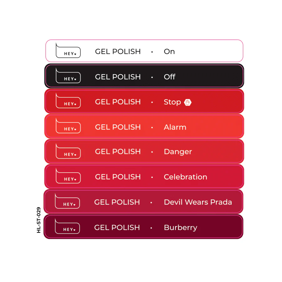 HEYLOVE - Stickers for Swatches Polish 29 Collection #29 - Image 1